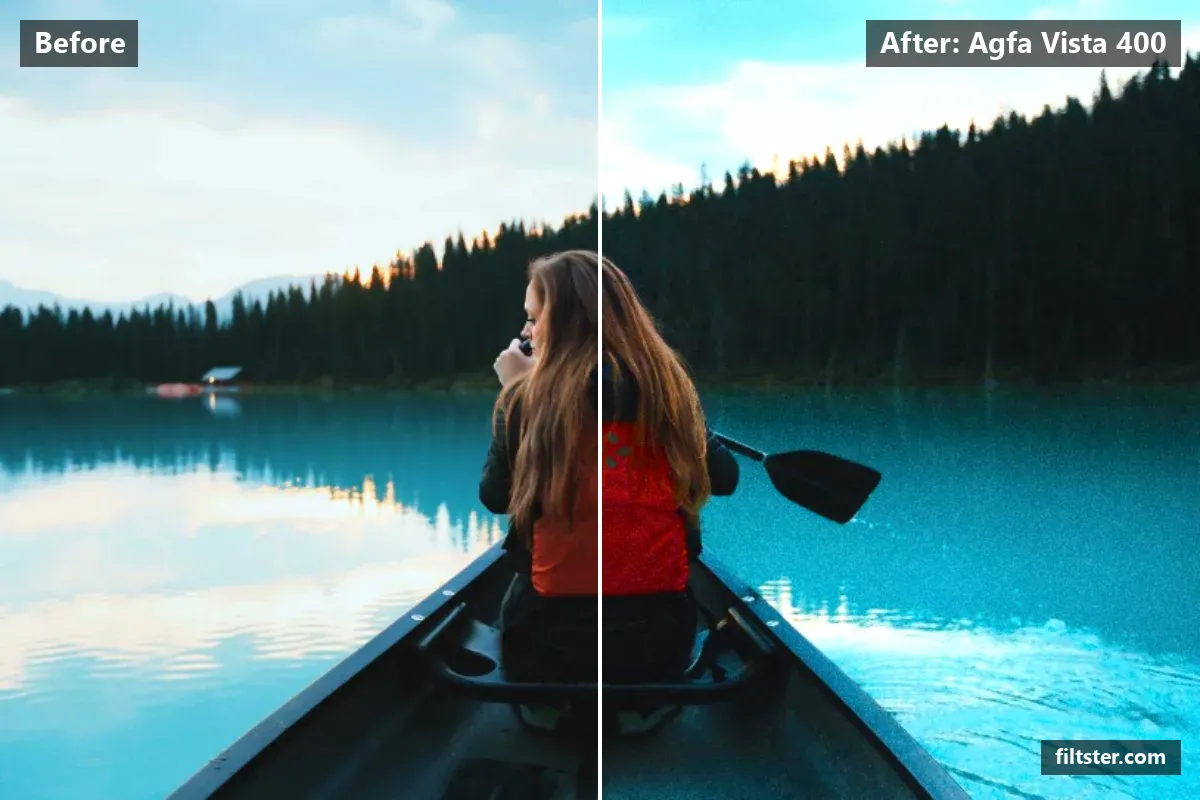 Agfa Vista 400 filter before and after. Adds film grain.