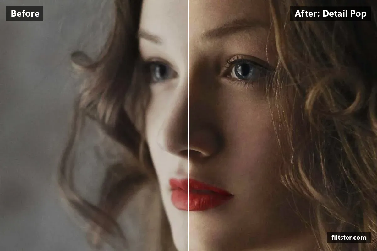 Detail Pop filter before and after. A subtle, balanced colour treatment that keeps the photo natural.
