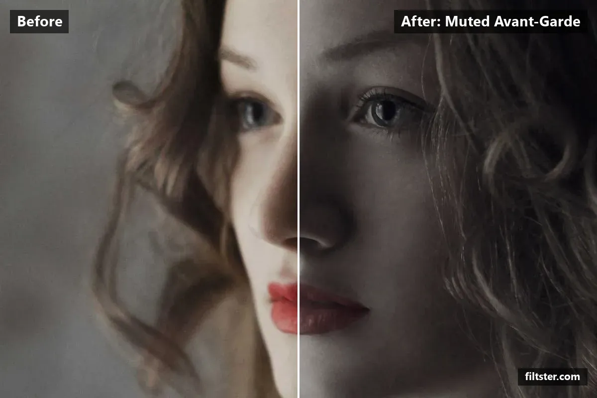 Muted Avant-Garde filter before and after. Recovers bright highlights and mutes the colours.