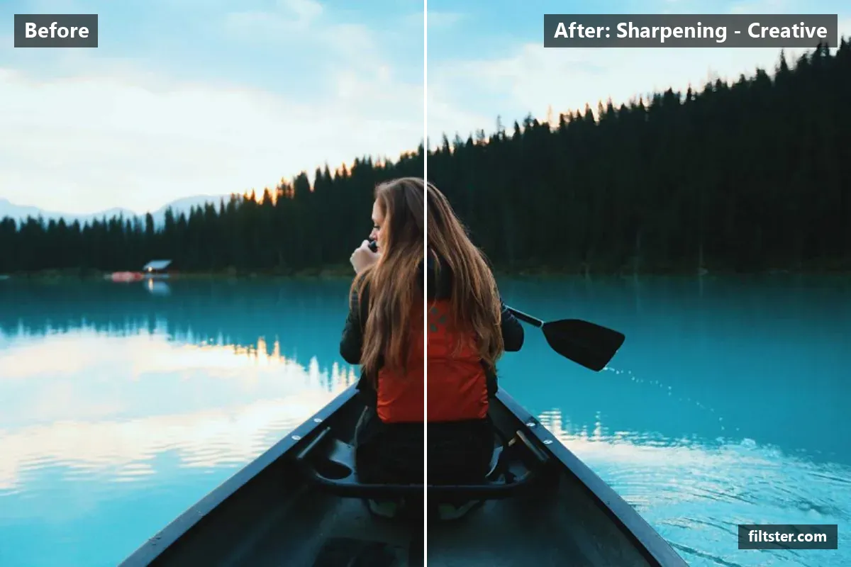 Sharpening - Creative filter before and after. A subtle, balanced colour treatment that keeps the photo natural.